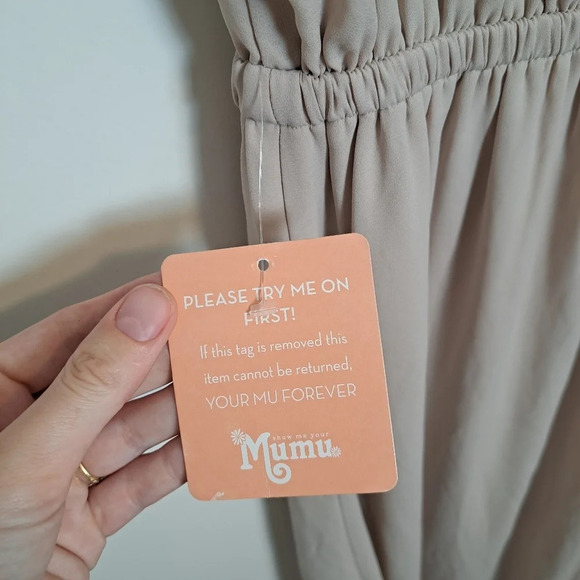 NEW Show Me Your MuMu Dusty Pink Grey Feminine Bridesmaid Maxi Dress Size Small - Picture 6 of 10